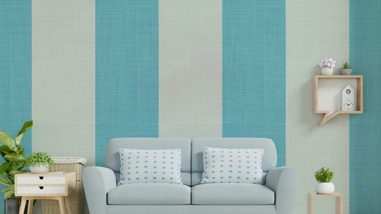 Mediterranean Coastal Stripes wallpaper

