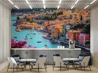 Coastal dreamscape mural for tranquil interior design

