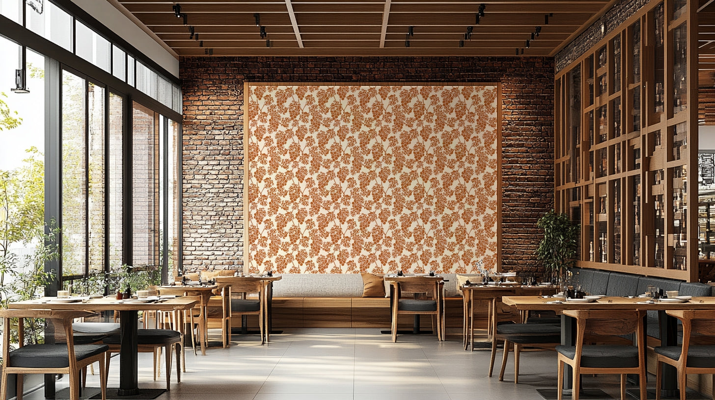 Vineyard-themed beige wall mural for relaxed interiors.

