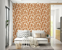 Mediterranean-inspired beige wallpaper with rustic charm.

