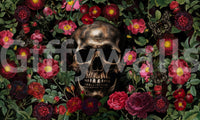 Dark floral mural wallpaper for walls

