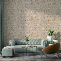 Romantic floral wallpaper with nostalgic petals

