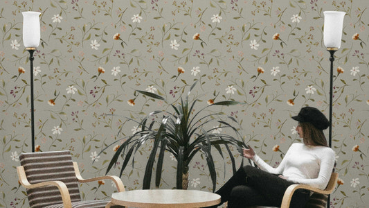Wallpaper with delicate petals and floral charm


