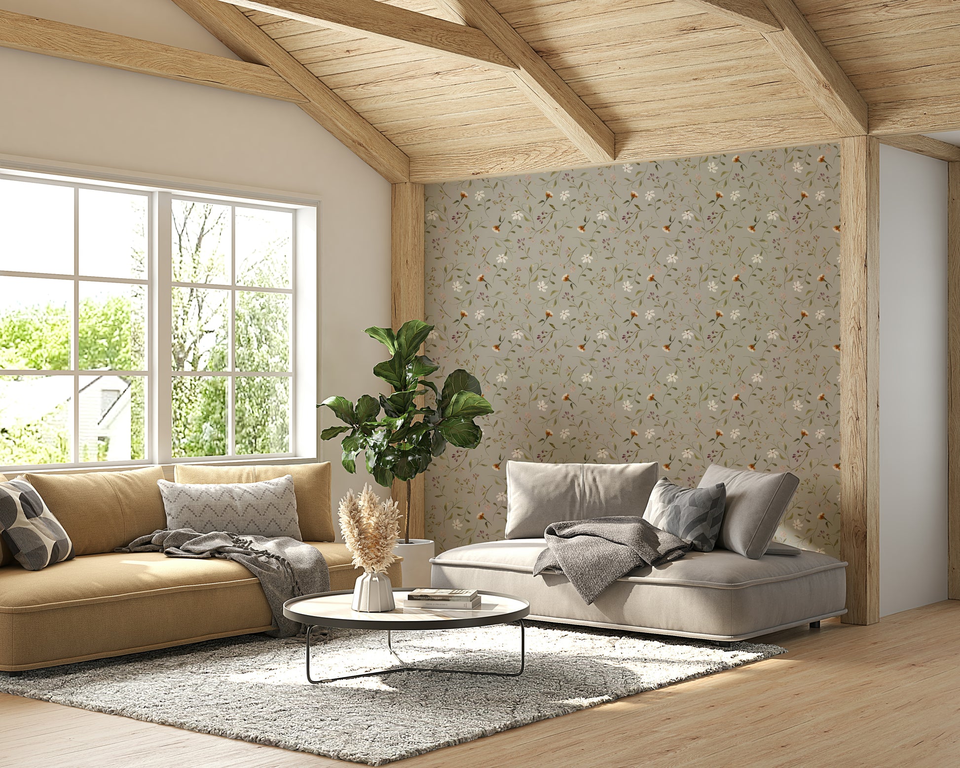 Sentimental petal pattern on a subtle background

