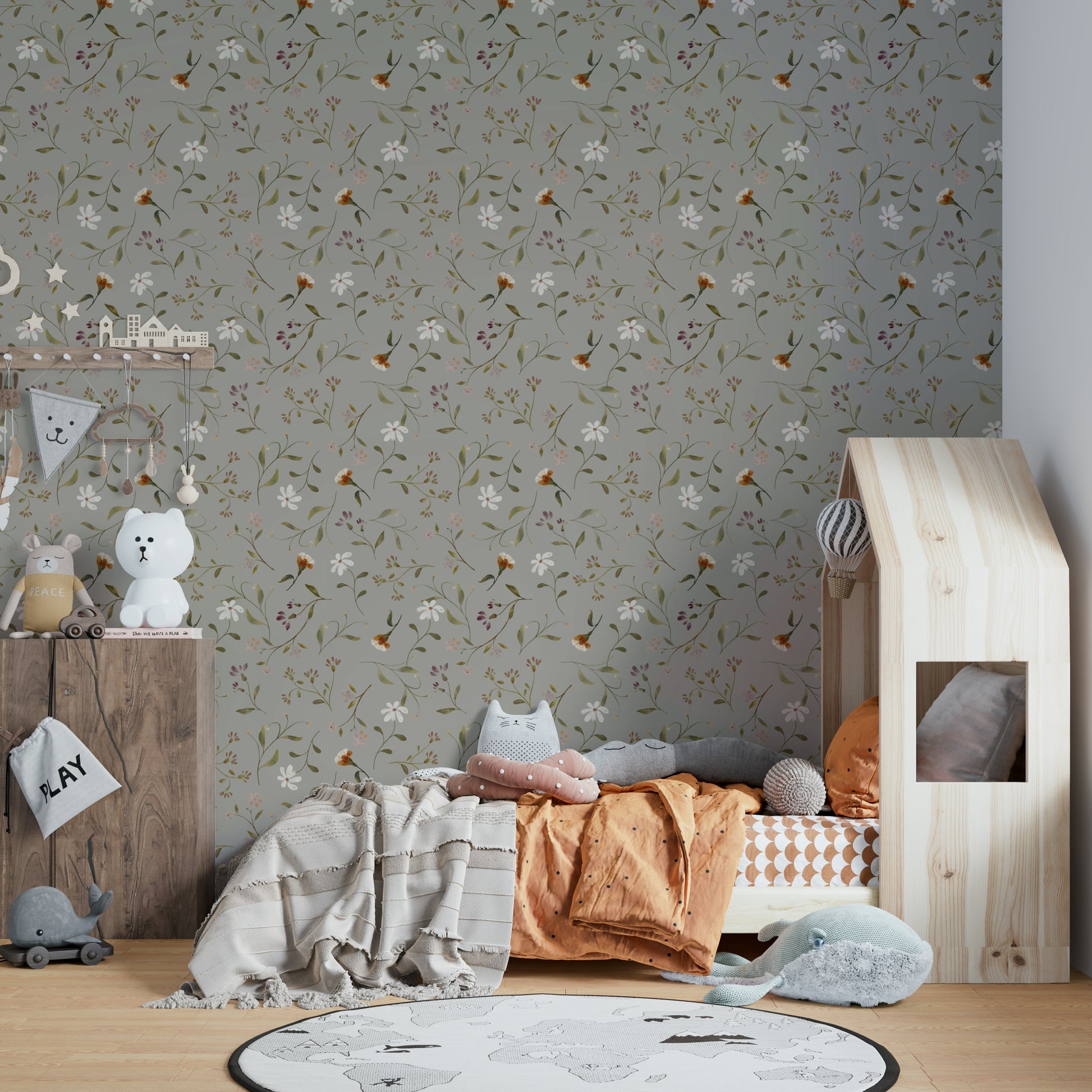 Pastel-toned floral design for serene interiors

