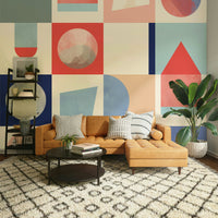 Flowing shape wallpaper mural

