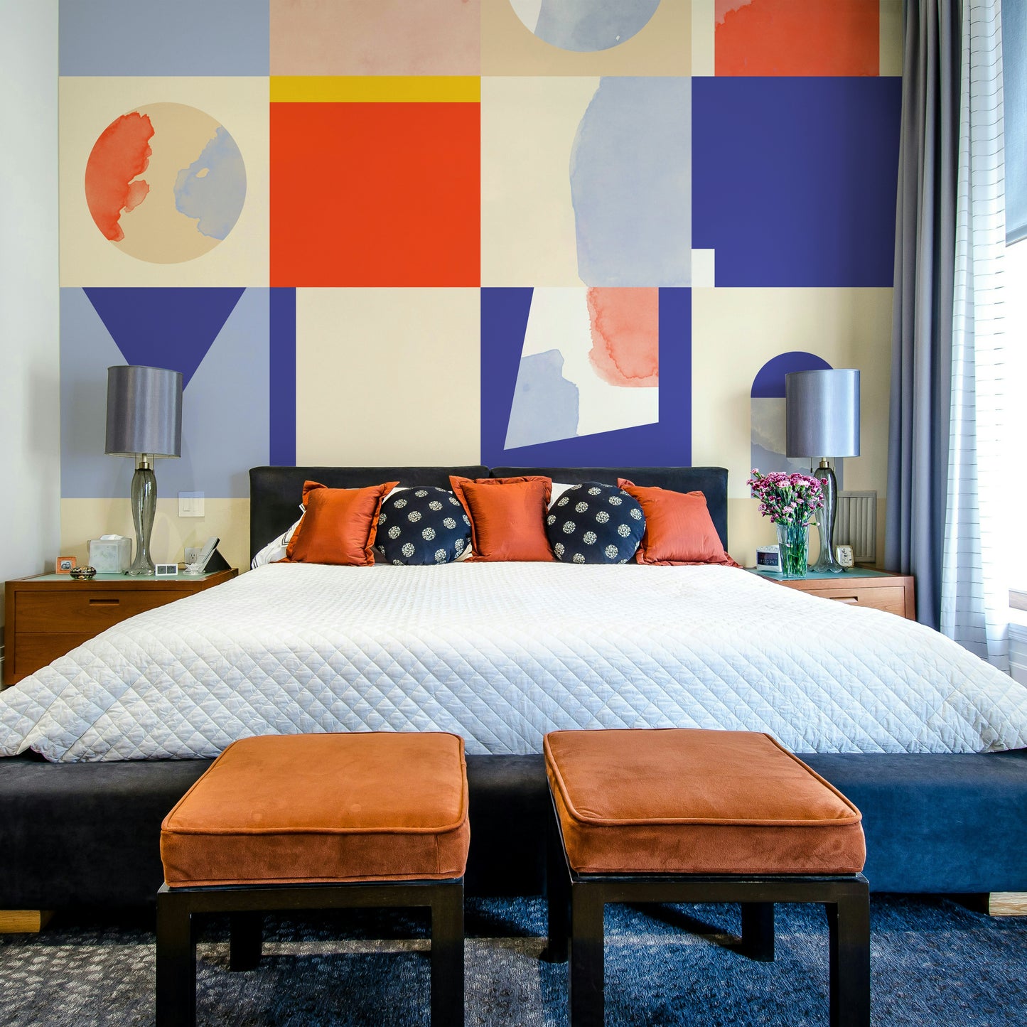 Contemporary art wall mural

