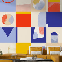 Abstract soft tone wall mural

