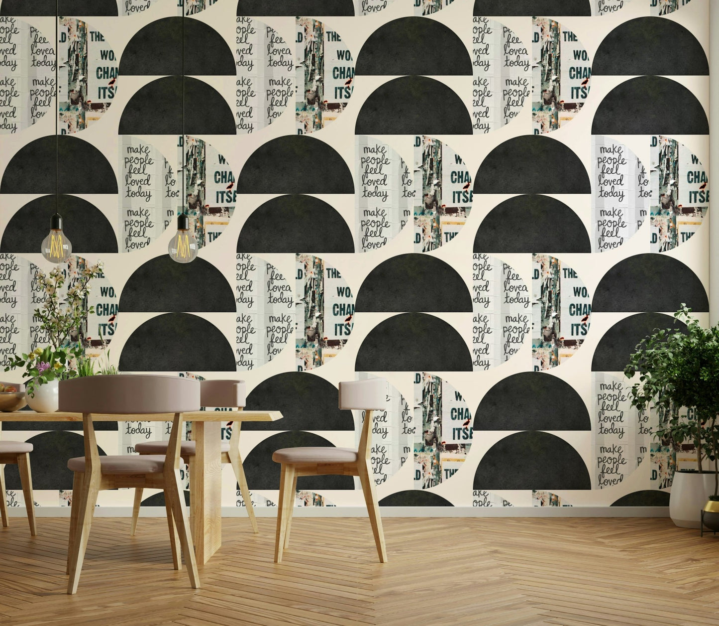 Poster fragment and concrete texture design wallpaper

