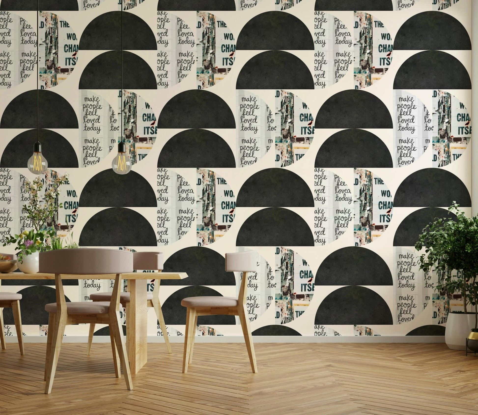Poster fragment and concrete texture design wallpaper

