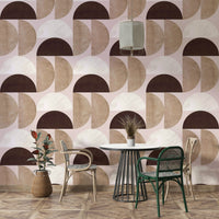 Close-up of textured geometric wallpaper

