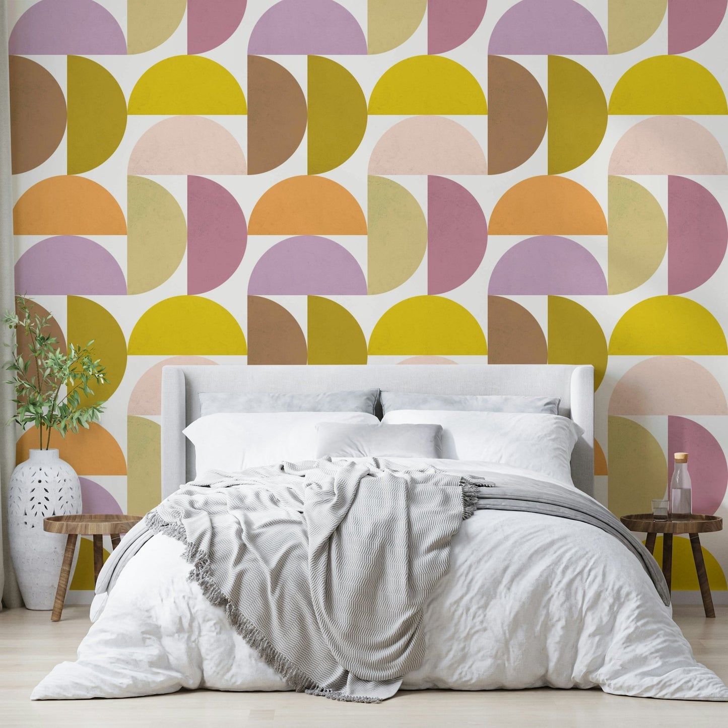 Decorative mural in subdued contemporary tones

