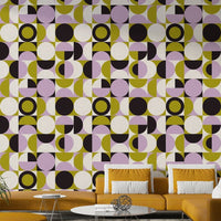 Textured contemporary wallpaper in beige and gray

