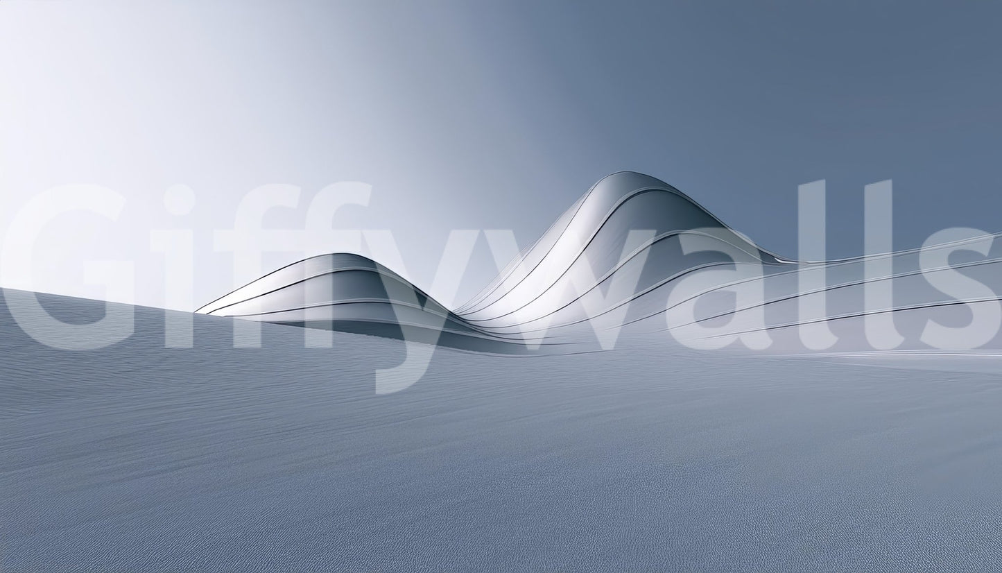 Sophisticated abstract mural with desert illusion

