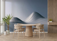 Metallic tone-on-tone mural in sculptural finish

