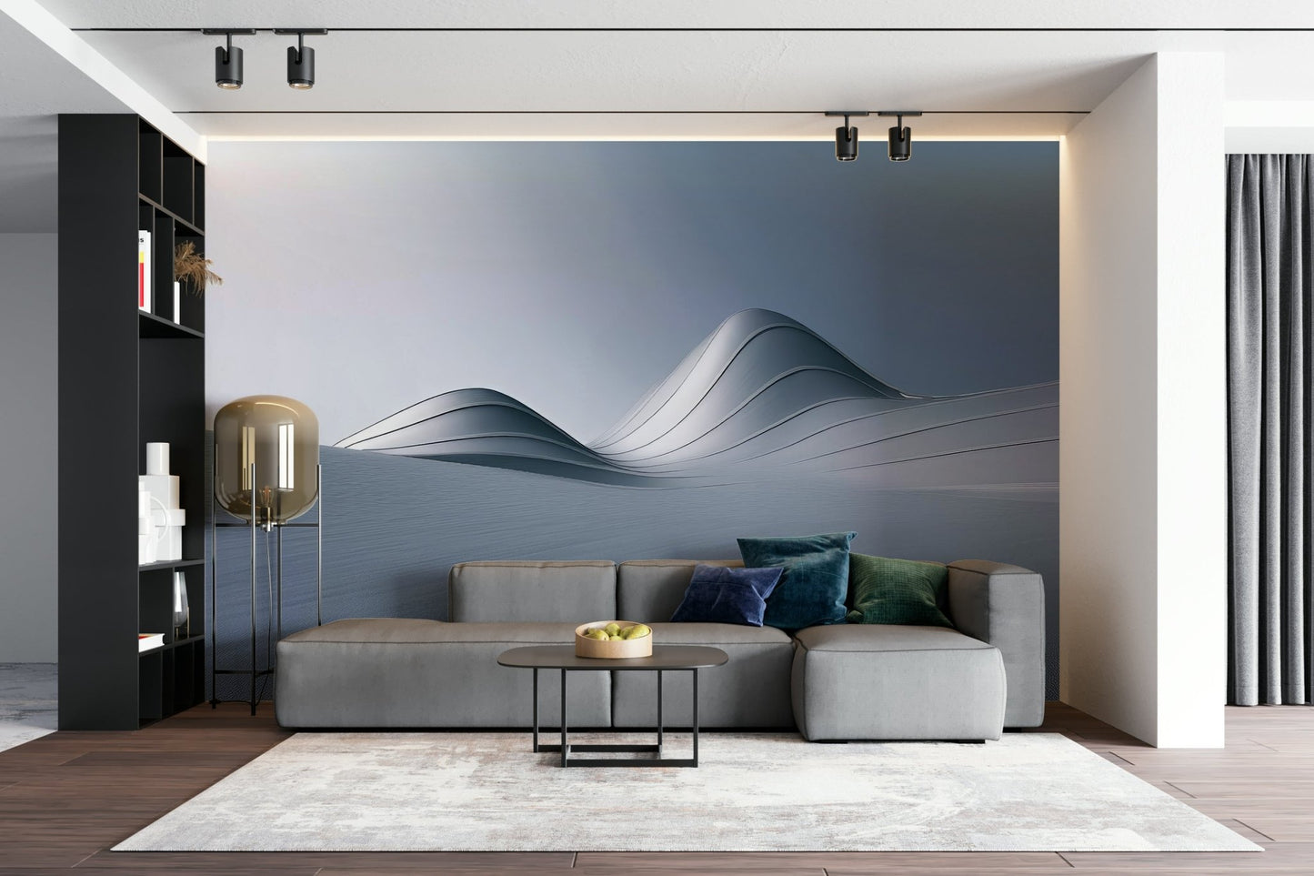Metallic ripple pattern in Metal Dunes Wall Mural

