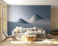Elegant wall mural with brushed metal appearance

