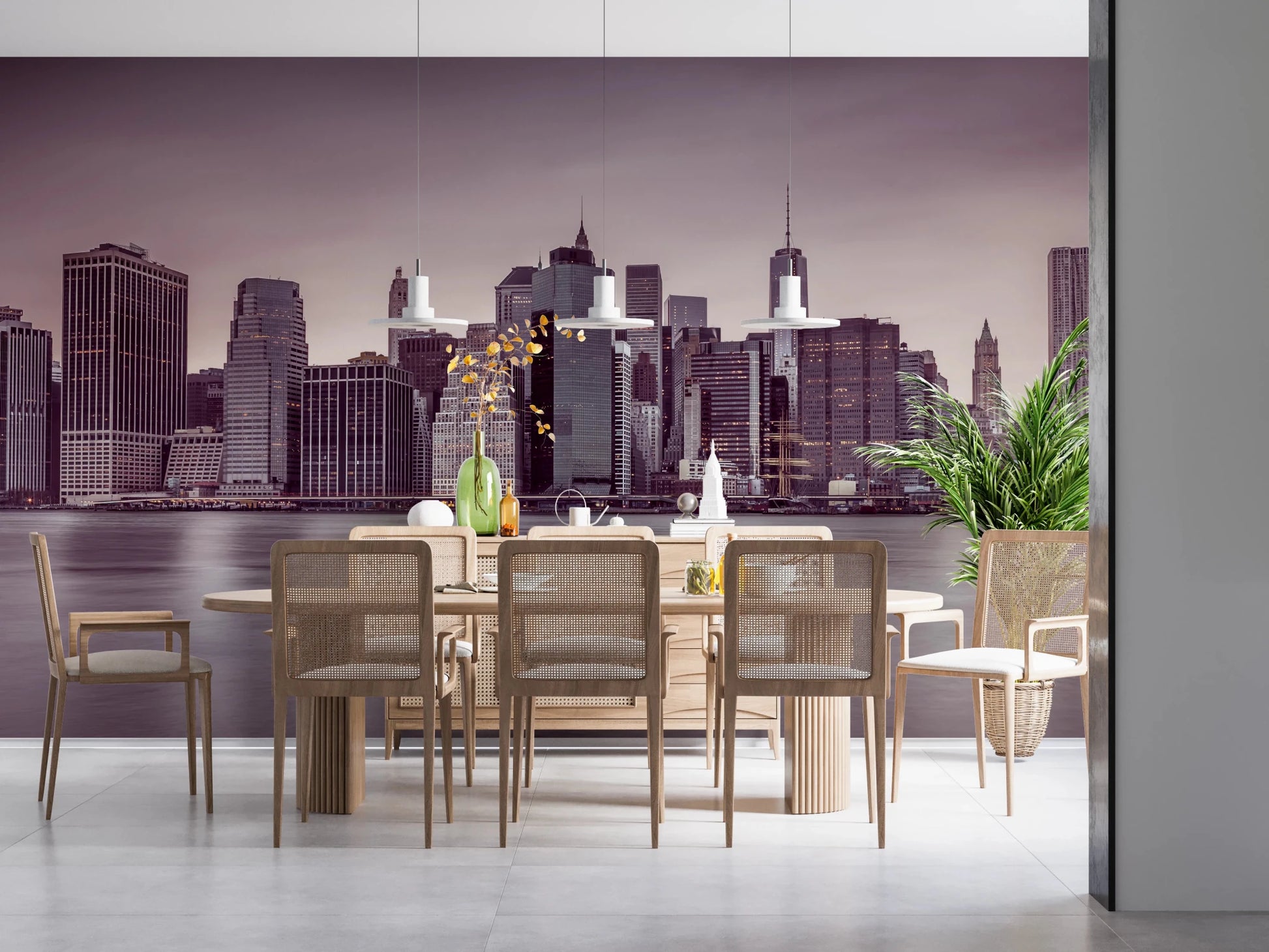 Metro Dusk Horizon Wall Mural