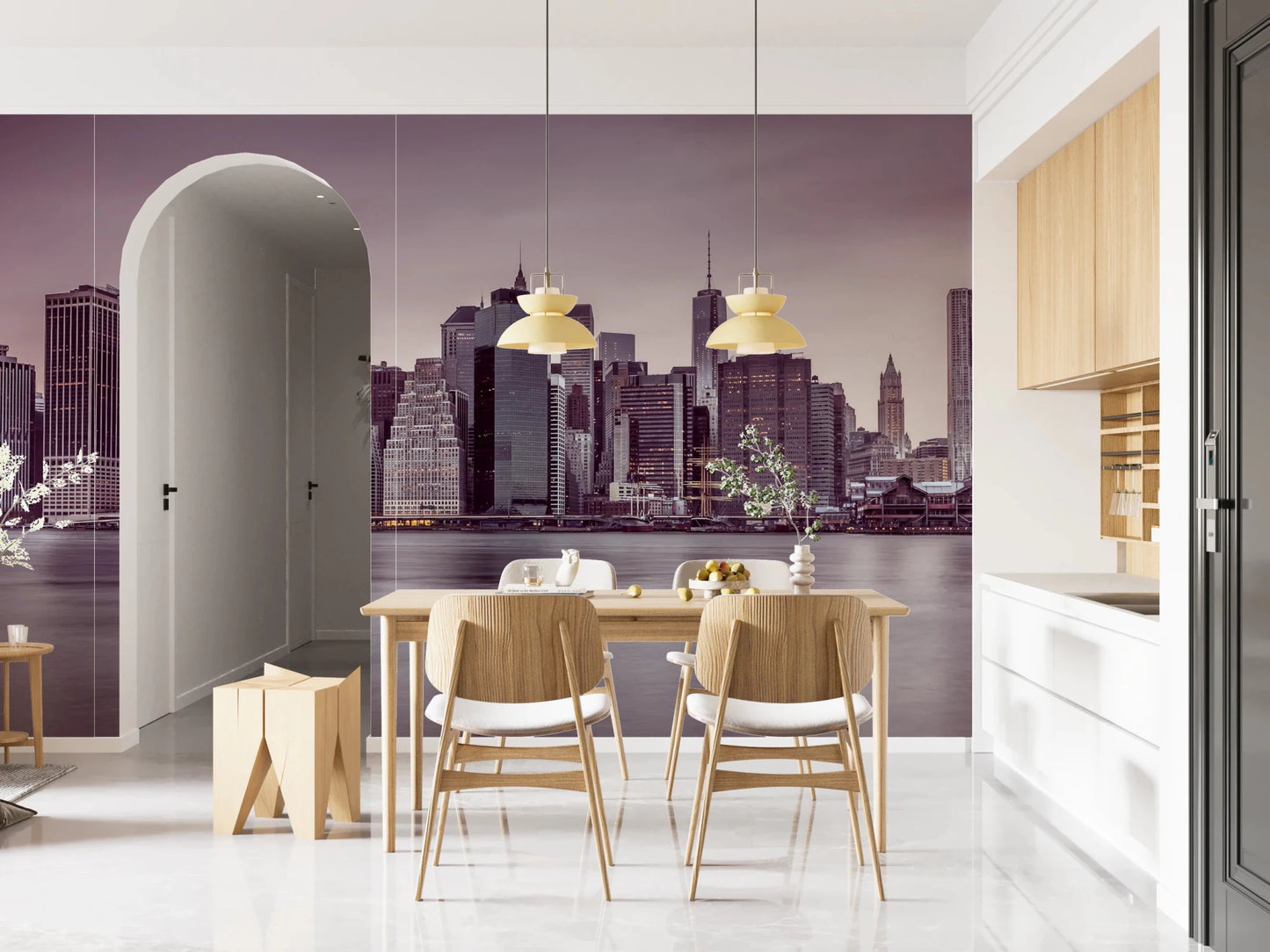 Metro Dusk Horizon Wall Mural