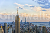 Metropolis Sunset Hues Wall Mural