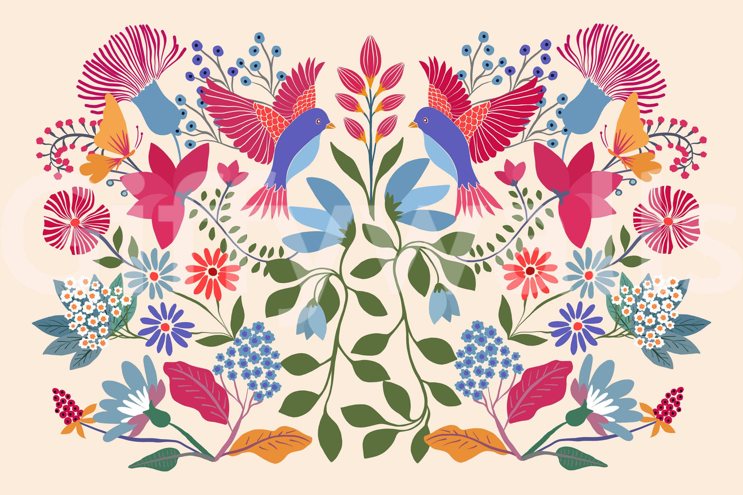 Mexican Garden Wall Mural