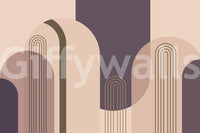 Mid Century Arches mural for a bold, vintage aesthetic

