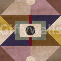 Mid-century pattern mural wallpaper for warm spaces

