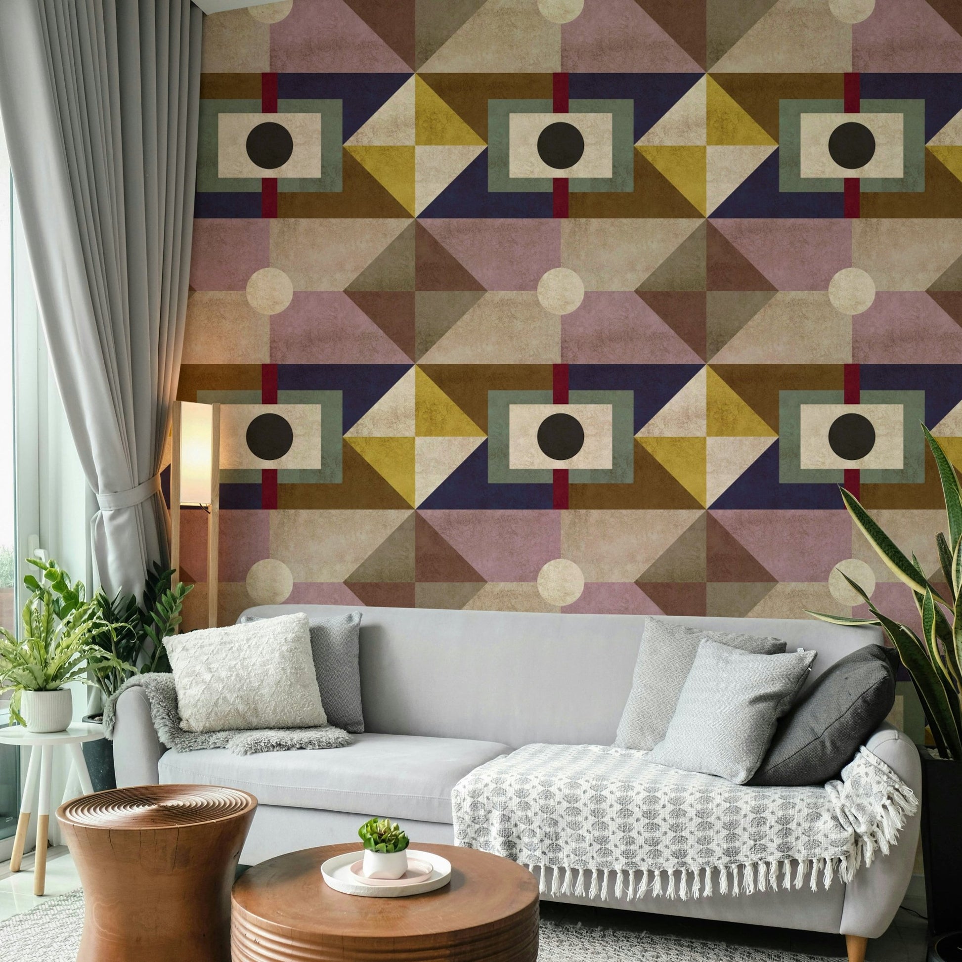 Wallpaper for walls with 1950s-inspired design

