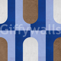 Mid century style wallpaper mural

