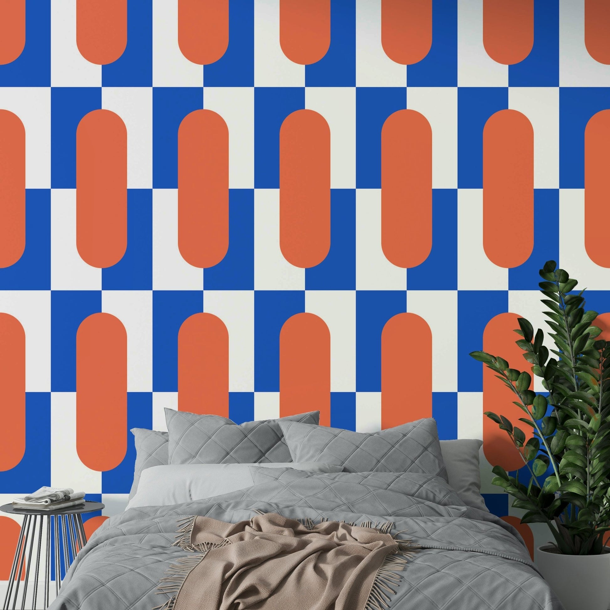 Vintage geometric wallpaper perfect for modern spaces

