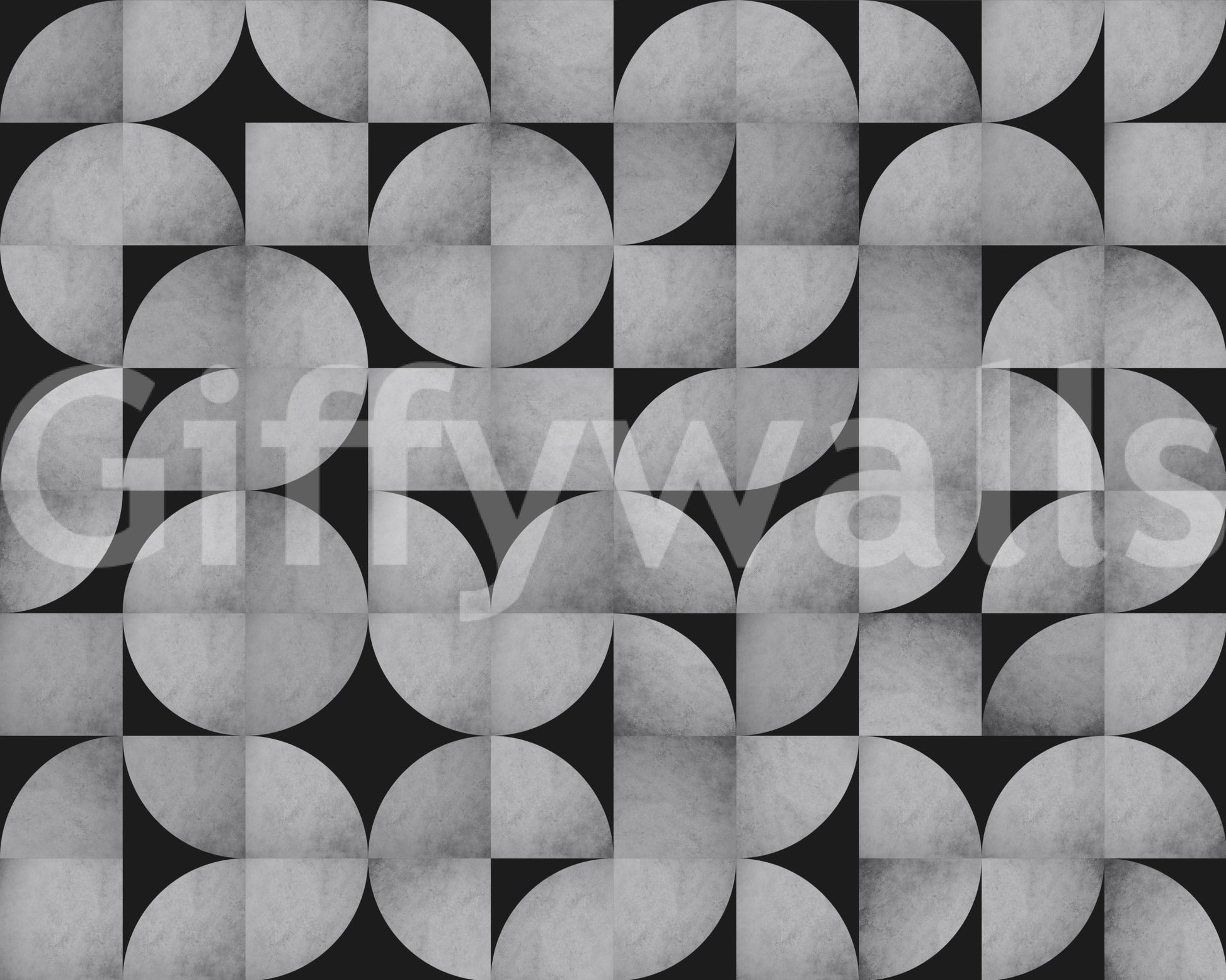 Concrete mosaic mural with mid-century style for stylish rooms

