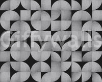 Concrete mosaic mural with mid-century style for stylish rooms

