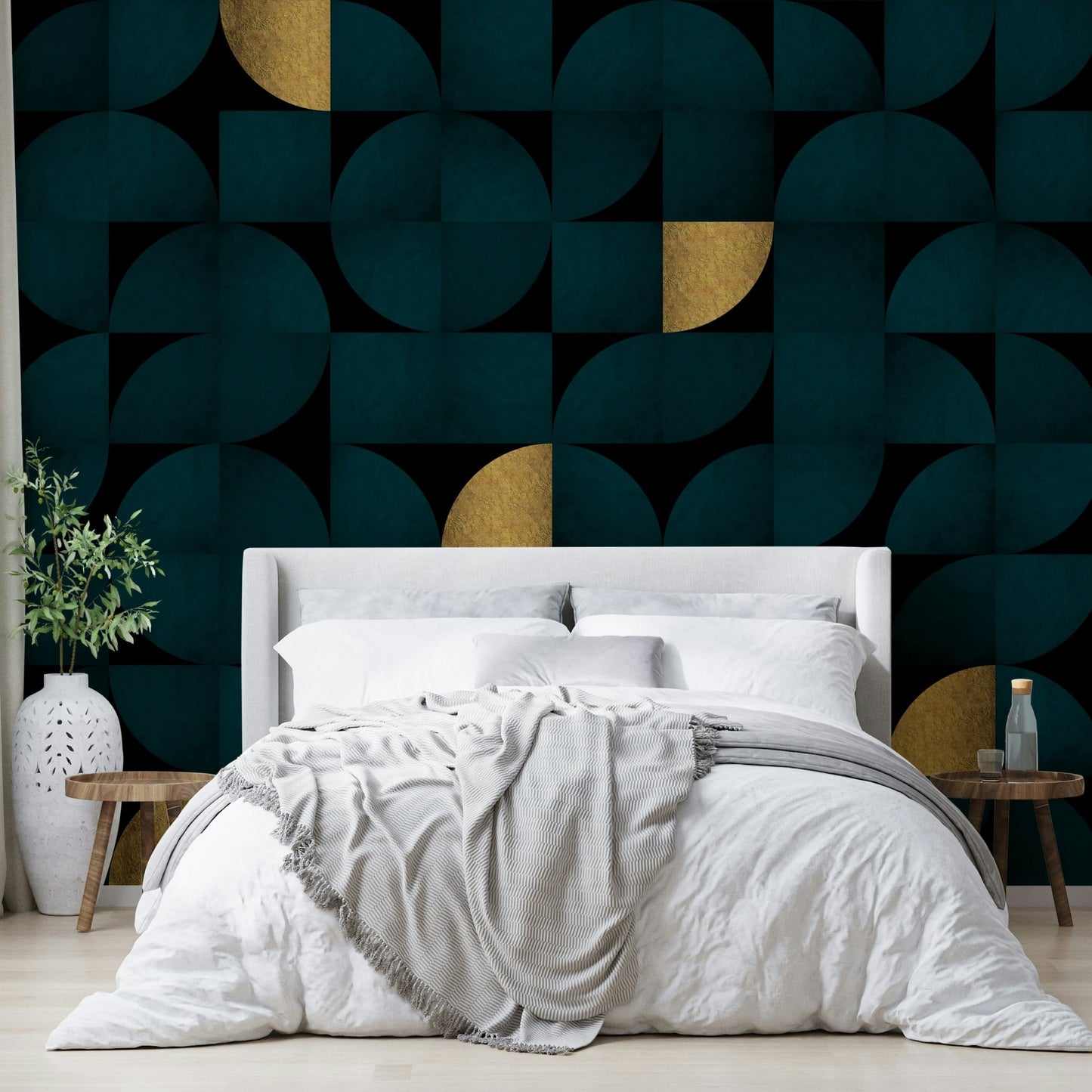 Mid-century style mural for a bold, modern interior

