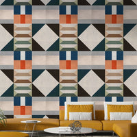 Wallpaper for walls in a vintage green palette

