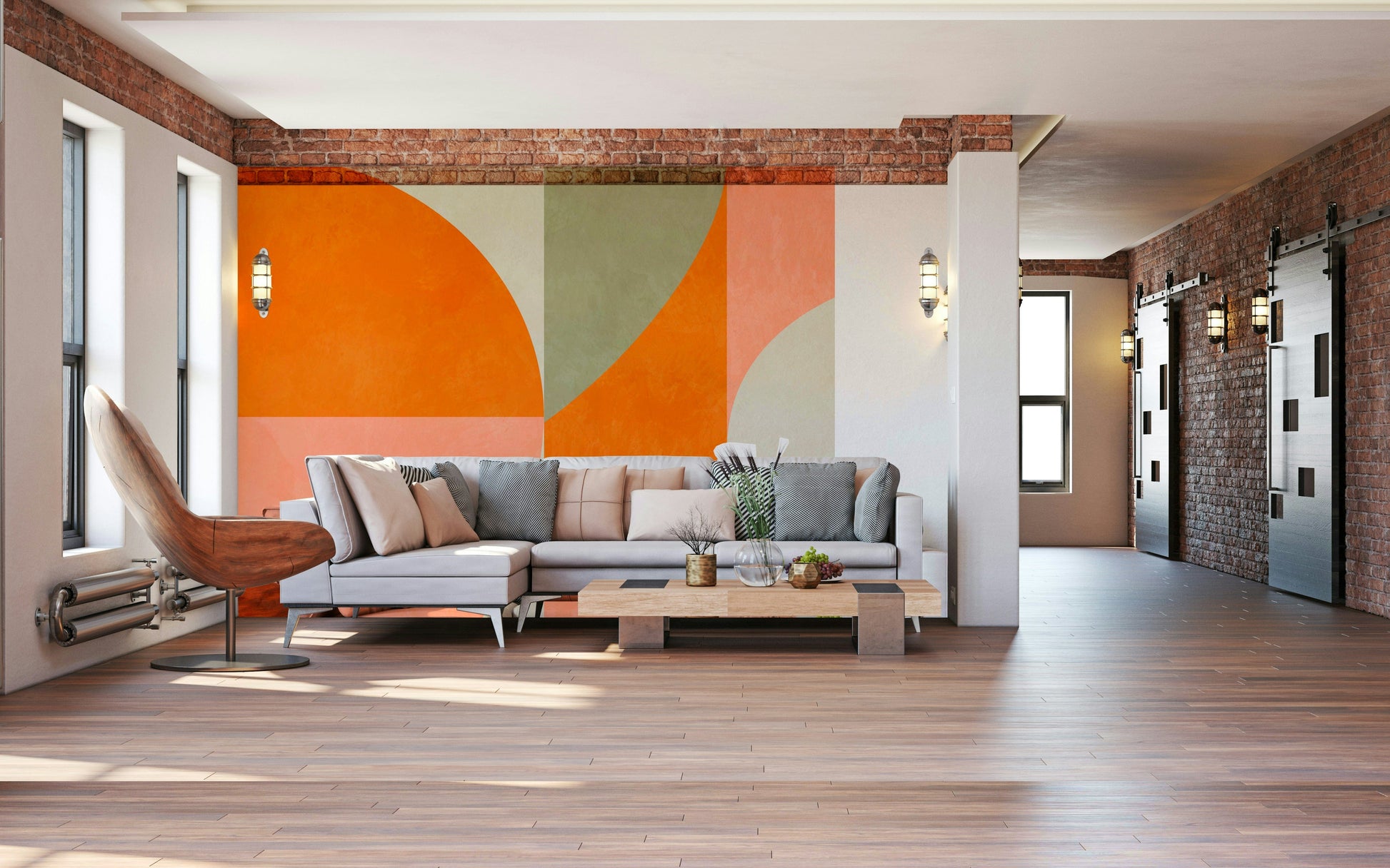 A classic geometric wallpaper for walls.

