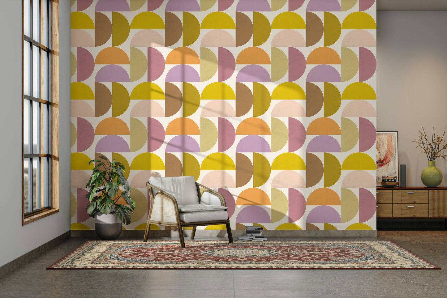 Mid-Century Modern Hues Wallpaper⁠