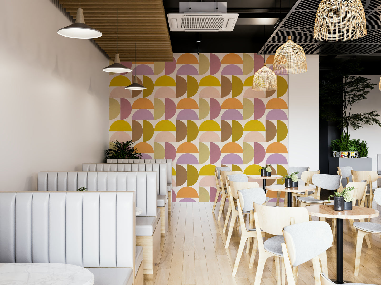 Mid-Century Modern Hues Wallpaper⁠