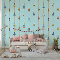 A close-up view shows the fine details of the spaceship shapes.

