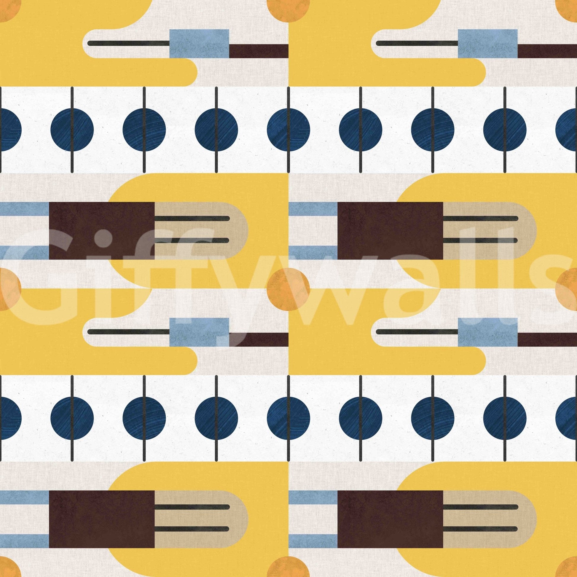 Timeless wallpaper pattern for mid-century interiors

