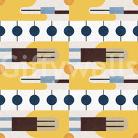 Timeless wallpaper pattern for mid-century interiors

