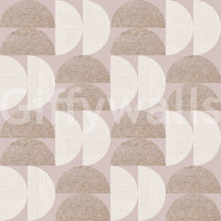 Mid Century Wallpaper in orange and grey palette

