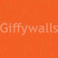 High-quality Mid Mod wall mural, deep orange, subtle distressed markings.