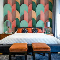 Mid Mod Geometry Sunrise Wallpaper⁠