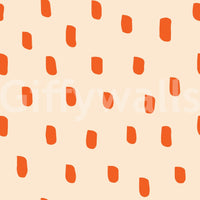 Mid Mod Wildflower Dots - Beige Terracotta Wallpaper⁠