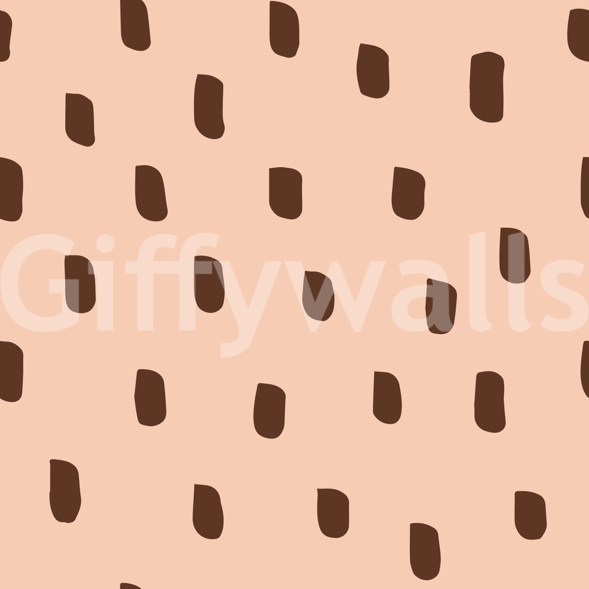 Mid Mod Wildflower Dots - Pink Brown Wallpaper⁠