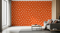 Mid Mod Wildflower Dots - Terracotta Beige Wallpaper⁠