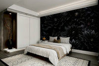 Sophisticated mural wallpaper with deep colors

