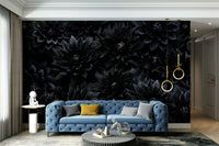 Elegant dark floral wallpaper for walls

