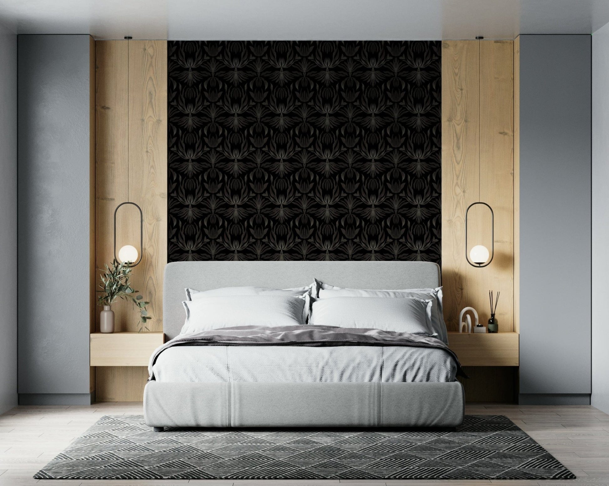 Spring bloom wallpaper with delicate flowers creating a lively, refreshing atmosphere.