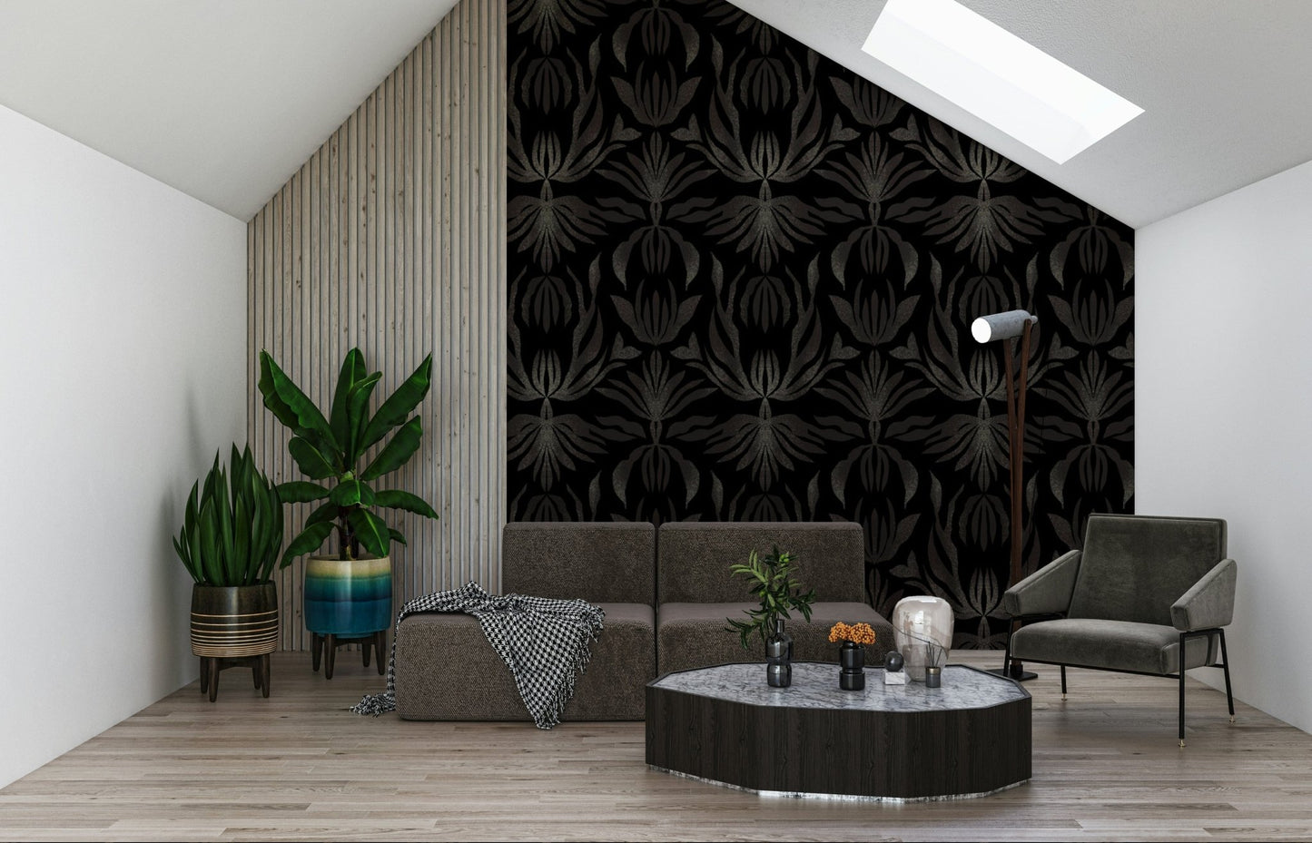 Charming floral wallpaper inspired by spring gardens in full bloom.